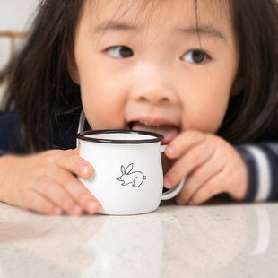 肥龙珐琅搪瓷杯宝宝儿童幼儿杯咖啡杯马克杯小容量茶杯水杯非陶瓷