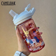 美国驼峰儿童水杯吸管杯幼儿园宝宝家用运动水壶便携防摔塑料杯子