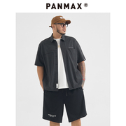 panmax大码衬衫男装t恤夏休闲美式短袖，潮牌百搭透气加大dd-cs0004