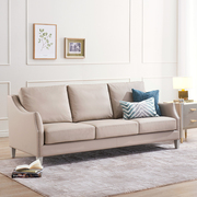 华美法罗美式实木真皮沙发客厅现代简约头层牛皮单人三人沙发组合