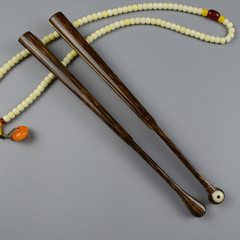 文玩折扇9.5寸越南老料棕竹观音竹和尚头扇骨复古风工艺扇子