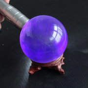 水玉冰魄天然蓝萤石球摆件颜色，艳丽品种蓝紫莹石实物水晶球实物