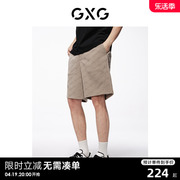 GXG男装 满印老花休闲短裤轻薄运动短裤男宽松裤子 2024夏季