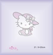 烫图成品图卡通动物，hellokitty猫胸前大图水钻diy1253