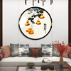 五福临门新中式葫芦苏州刺绣装饰画客厅玄关壁画圆形沙发背景挂画