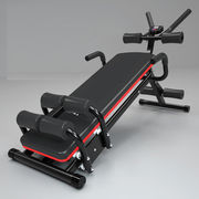 多功能仰卧起坐健身器材家用一体收腹机黑色+升级款+带扶手