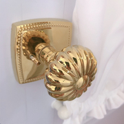 速发美式铜锁金色轻奢南瓜球形锁室内纯铜房门锁法式卫生间静音浴