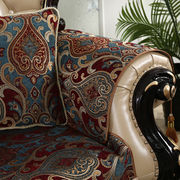 123美式沙发垫组合客厅四季通用布艺防滑高档沙发罩套喜庆欧式垫