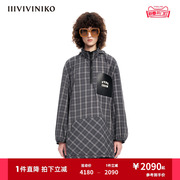 IIIVIVINIKO“意大利LIMONTA色织”暗格纹连衣裙女M310606126B