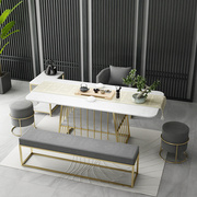 北欧大理石茶桌椅组合现代简约轻奢办公室接待泡，茶桌家用客厅茶台