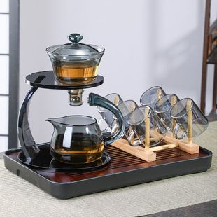 玻璃功夫茶壶套装家用高档懒人泡茶神器功夫茶杯半全自动茶具套装