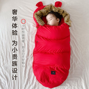 婴儿抱被秋冬加厚加绒保暖外出新生儿睡袋防踢被宝宝防惊跳包被