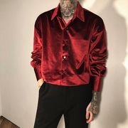 设计感长袖衬衫男韩版潮流，帅气很仙，的上衣休闲痞帅网红同款外套男