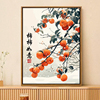 新中式柿柿如意diy数字油画 客厅卧室装饰画手绘壁画纯手工丙烯画