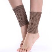 秋冬季短款针织毛线袜套日系女款堆堆袜子文艺复古护保暖防寒腿套