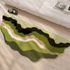 异形不规则卧室客厅地毯绿色，苔藓房间床边毯森林青苔主卧地垫北欧