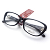 百年BELLE丽质BL5073经典蝶形亮黑纹理镶珍珠眼镜框架 结实板材