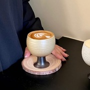 日式创意陶瓷杯浓缩拿铁咖啡杯 高品质粗陶水杯 ins风小容量杯子