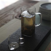 急速龙井茶杯高硼硅玻璃，方形月牙公道杯杯，漏网简约泡滤绿茶器