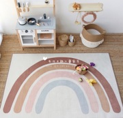 ins风韩国宝宝爬行垫儿童玩具地毯法兰绒彩虹地垫游戏垫