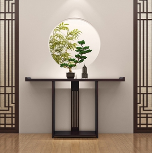 新中式玄关桌翘头玄关，台纯实木条案玄关柜走廊，过道小窄桌端景台