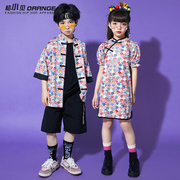 六一儿童演出服男童汉服小学生啦啦操服装幼儿园中国风走秀表演服