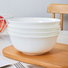 景德镇白色骨瓷餐具菜碗陶，瓷碗中式家用碗，圆形大号米饭碗面碗
