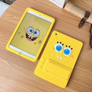 正版授权海绵宝宝ipad10.2寸第9代保护套pro11平板，电脑壳air54硅胶，mini6可爱卡通适用苹果9.7寸儿童防摔软壳