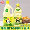 韩国进口不倒翁大豆油桶装餐饮专用食用油瓶装家用粮油调味1.8L