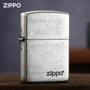 Zippo打火机正版古银盔甲标志ZPPO定制男士防风煤油火机