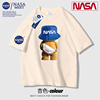 NASA 联名款重磅短袖t恤男女款夏季宽松圆领半袖纯棉体恤大码落肩