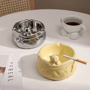 北欧ins风小熊烟灰缸陶瓷家用客厅创意个性创意陶瓷烟缸收纳摆件