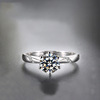 本命年镀pt950铂金级高碳莫桑钻石戒指 经典微镶八心八箭六爪戒指