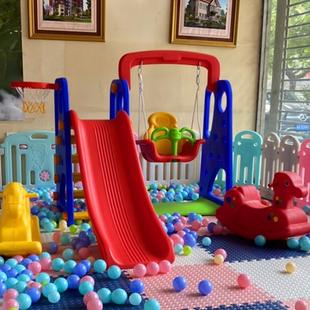 儿童滑梯室内多功能婴儿宝宝，玩具家用塑料，滑滑梯秋千海洋球组合