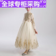 日本RY秋款儿童礼服长袖女童公主裙花童钢琴演出大童生日主持