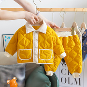 匹克企鹅宝宝棉服套装，2024男童冬装棉衣，儿童装冬季男宝宝棉袄