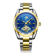 手表自动机械 瑞士 男夜光陀飞轮商务圆形精钢合金国产腕表