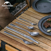 户外露营野营套装便携餐具用品不锈钢复古叉勺