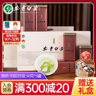 竹乡安吉白茶2023新茶，明前特级250g送礼盒装绿茶叶
