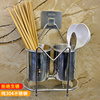 厨房筷子筒304不锈钢双筒沥水餐具收纳盒勺子叉置物架壁挂筷子篓