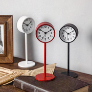 闹钟简约北欧风格学生用静音床头钟表创意，个性台钟桌面摆件小座钟