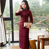 红色小香风职业套装裙女旗袍裙子中国风复古两件套减龄洋气质时尚