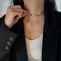 设计师款颈链女2021年小众设计轻奢表带项链衣服配饰个性饰品
