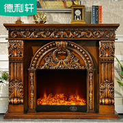 家具 1.5/1.8米欧式壁炉装饰柜实木电壁炉架雕花电视柜8071