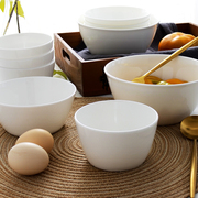 唐山白色骨质瓷碗日式和风东洋碗深碗面碗米饭碗，小碗微波陶瓷餐具
