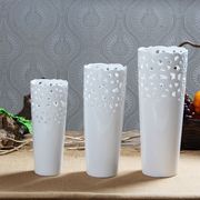陶瓷花瓶简约现代客厅装饰摆件水培大号插花富贵竹欧式镂空白瓷器