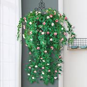 仿真绿植藤蔓假花蔷薇花，玫瑰月季花壁挂，暖气管道遮挡阳台花园装饰