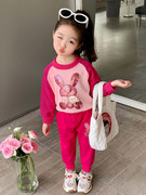 定制女童春秋季套装15岁女宝宝3韩版洋气长袖秋装小女孩两件