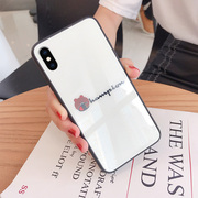 ins冠军兔子苹果xr手机壳玻璃iphoneXs Max个性创意7plus时尚适用x简约6s网红潮牌5s硅胶8p小熊保护套6splus