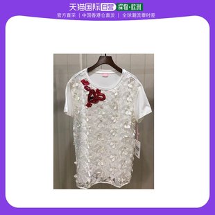 香港直邮Giamba 蕾丝细节短袖T恤 GPG9210